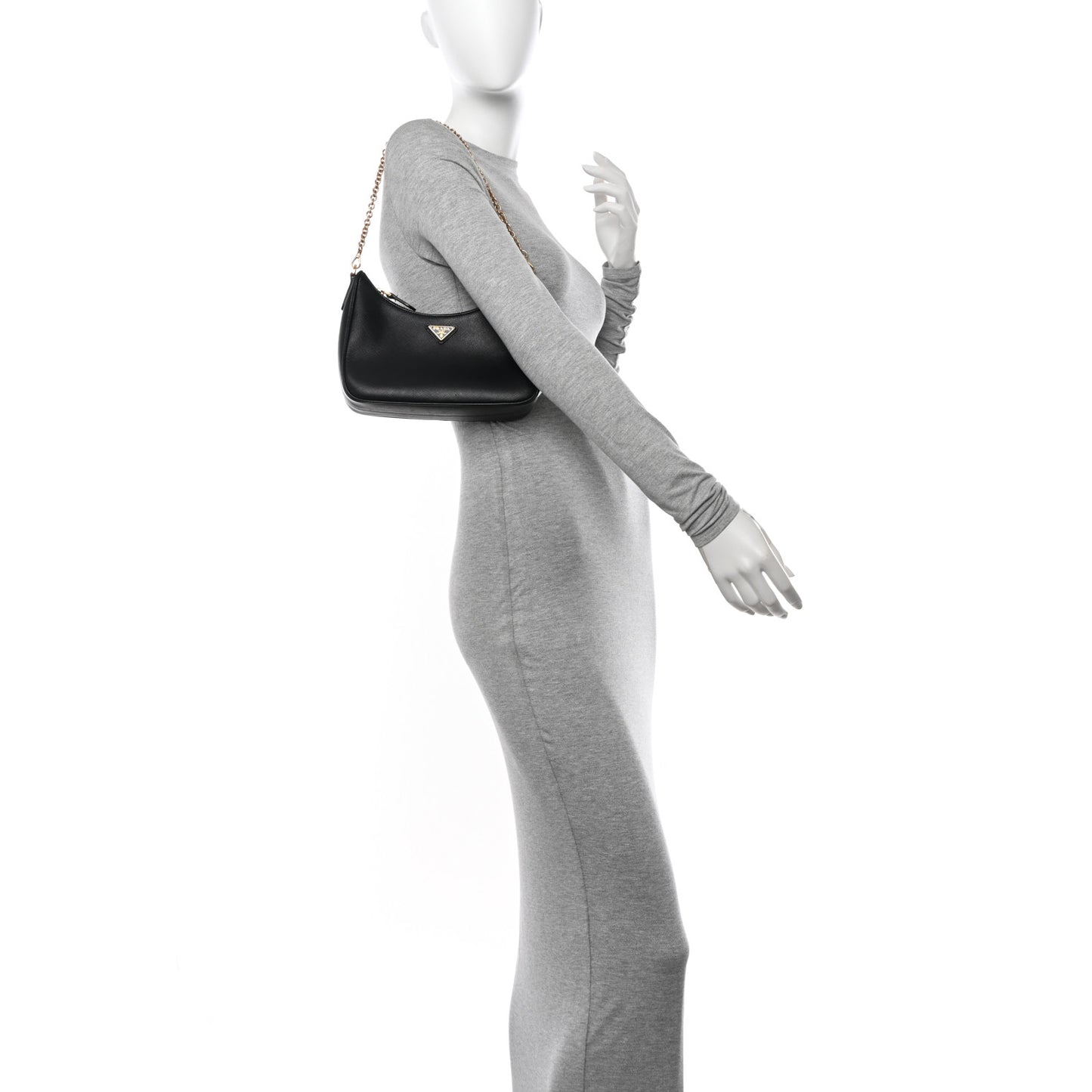 Saffiano Lux Re-Edition 2005 Shoulder Bag Black