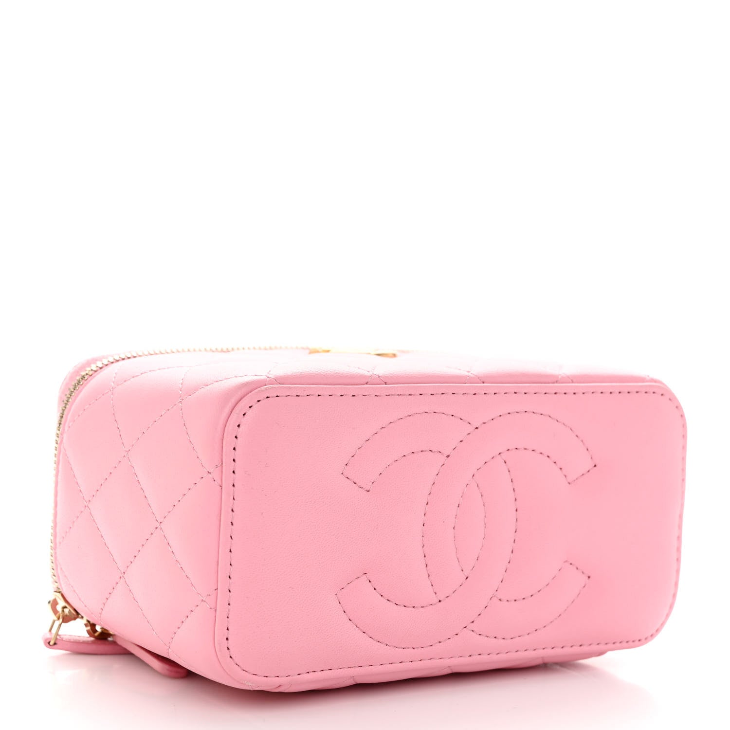 Chanel Lambskin Quilted Pick Me Up Vanity Case Pink 4 of 12