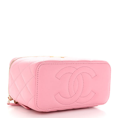 Chanel Lambskin Quilted Pick Me Up Vanity Case Pink 4 of 12