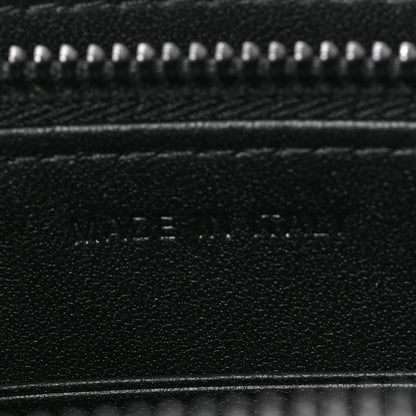 Christian Dior Calfskin Macrocannage Diamond Caro Zipped Pouch With Chain Black 7 of 9
