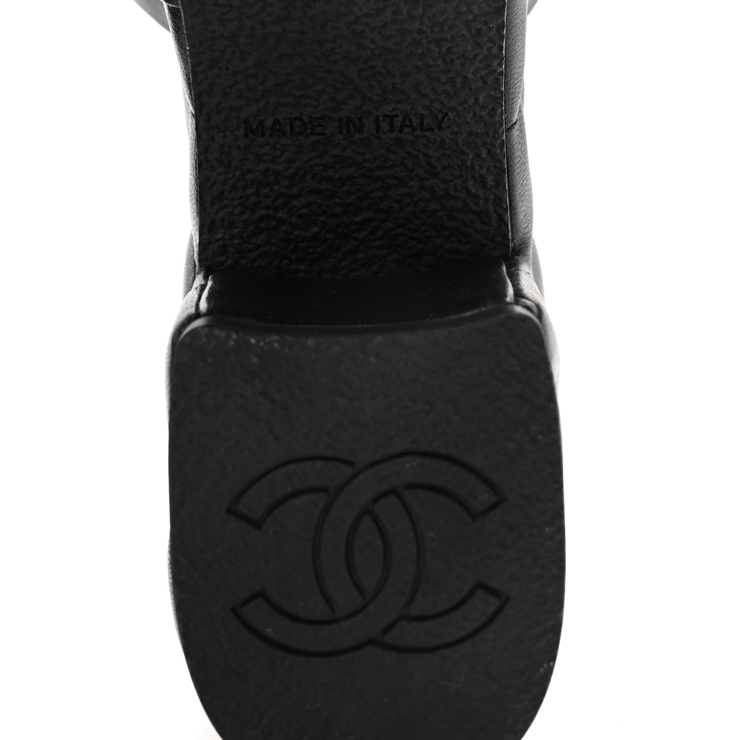 Lambskin Quilted CC Platform Mules 37.5 Black