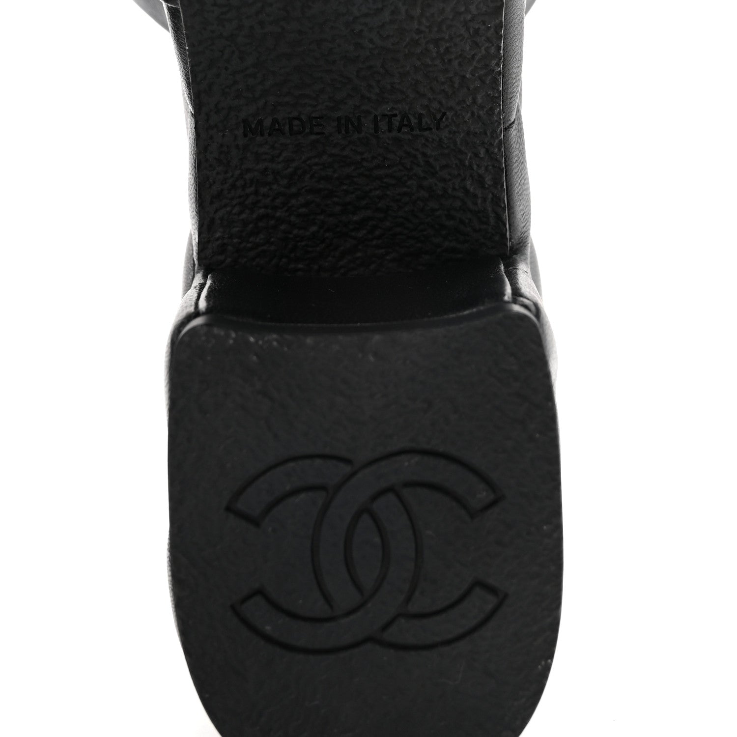 Chanel Lambskin Quilted CC Platform Mules 37.5 Black 7 of 10