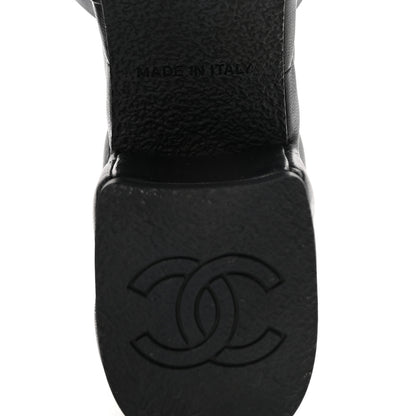 Chanel Lambskin Quilted CC Platform Mules 37.5 Black 7 of 10