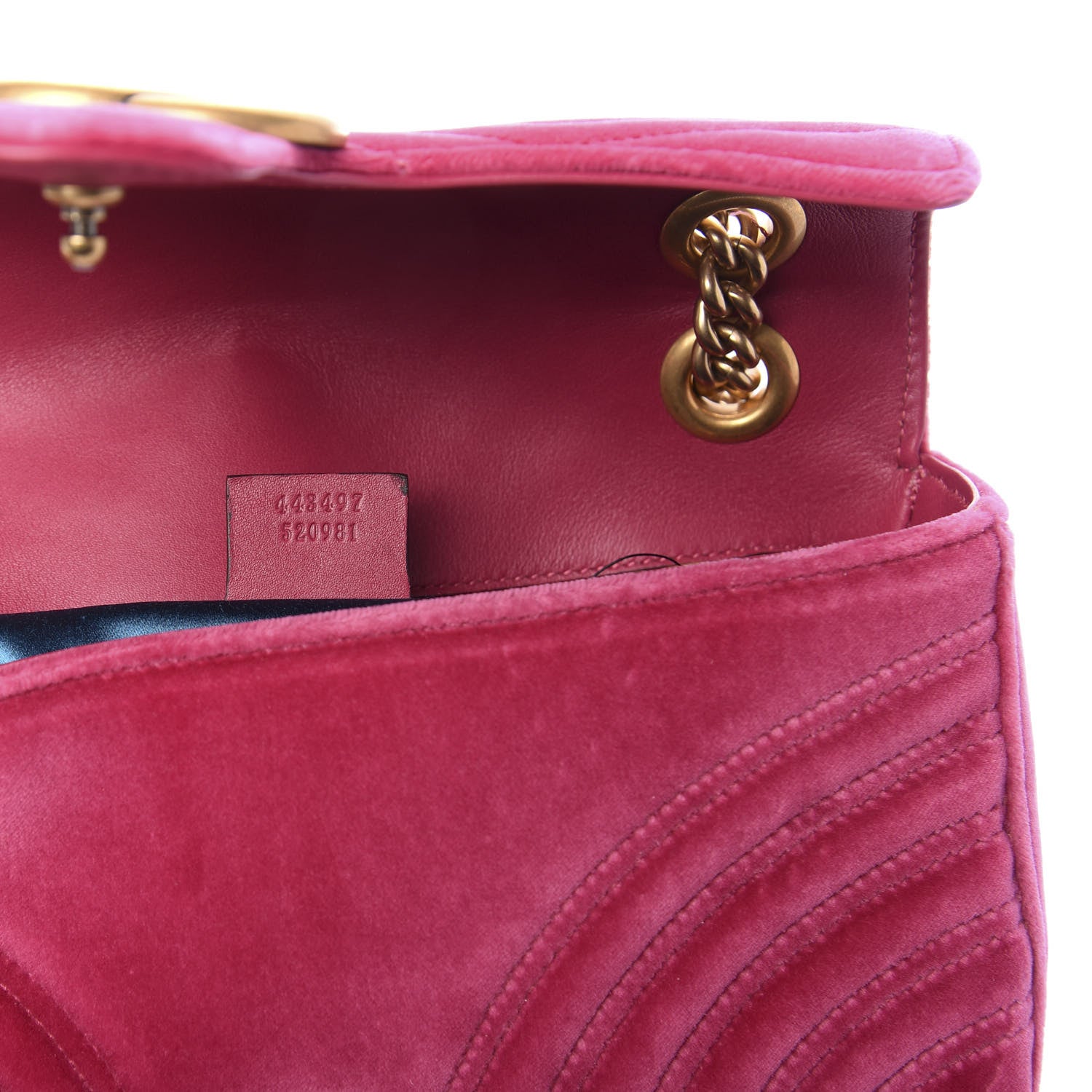 Gucci Velvet Matelasse Small GG Marmont Shoulder Bag Light Raspberry Rose 8 of 11
