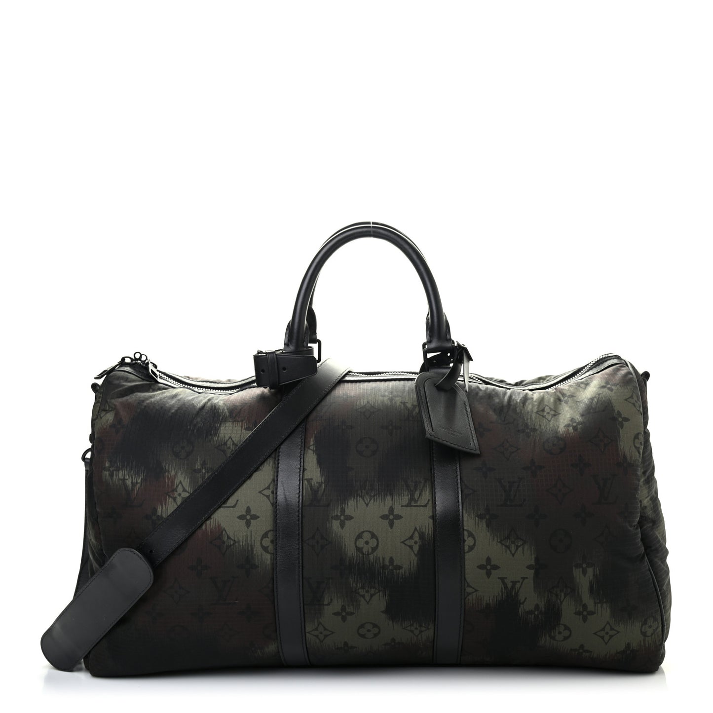 Nylon Monogram Camouflage Keepall Bandouliere 50 Kaki