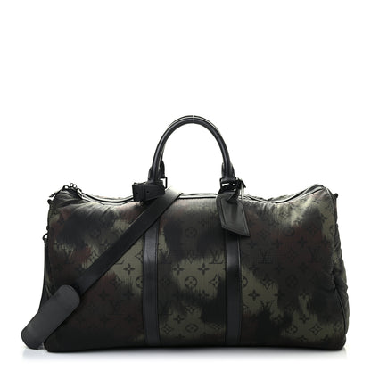 Louis Vuitton Nylon Monogram Camouflage Keepall Bandouliere 50 Kaki 1 of 6