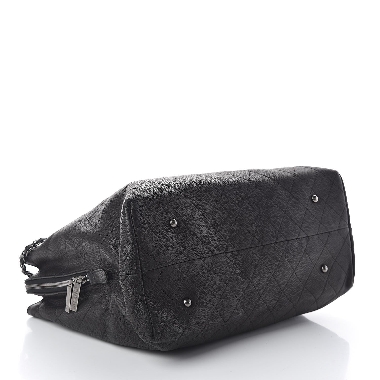 Chanel Grained Vegetal Calfskin Urban Shopping Tote Black 4 of 12