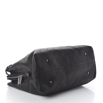Chanel Grained Vegetal Calfskin Urban Shopping Tote Black 4 of 12