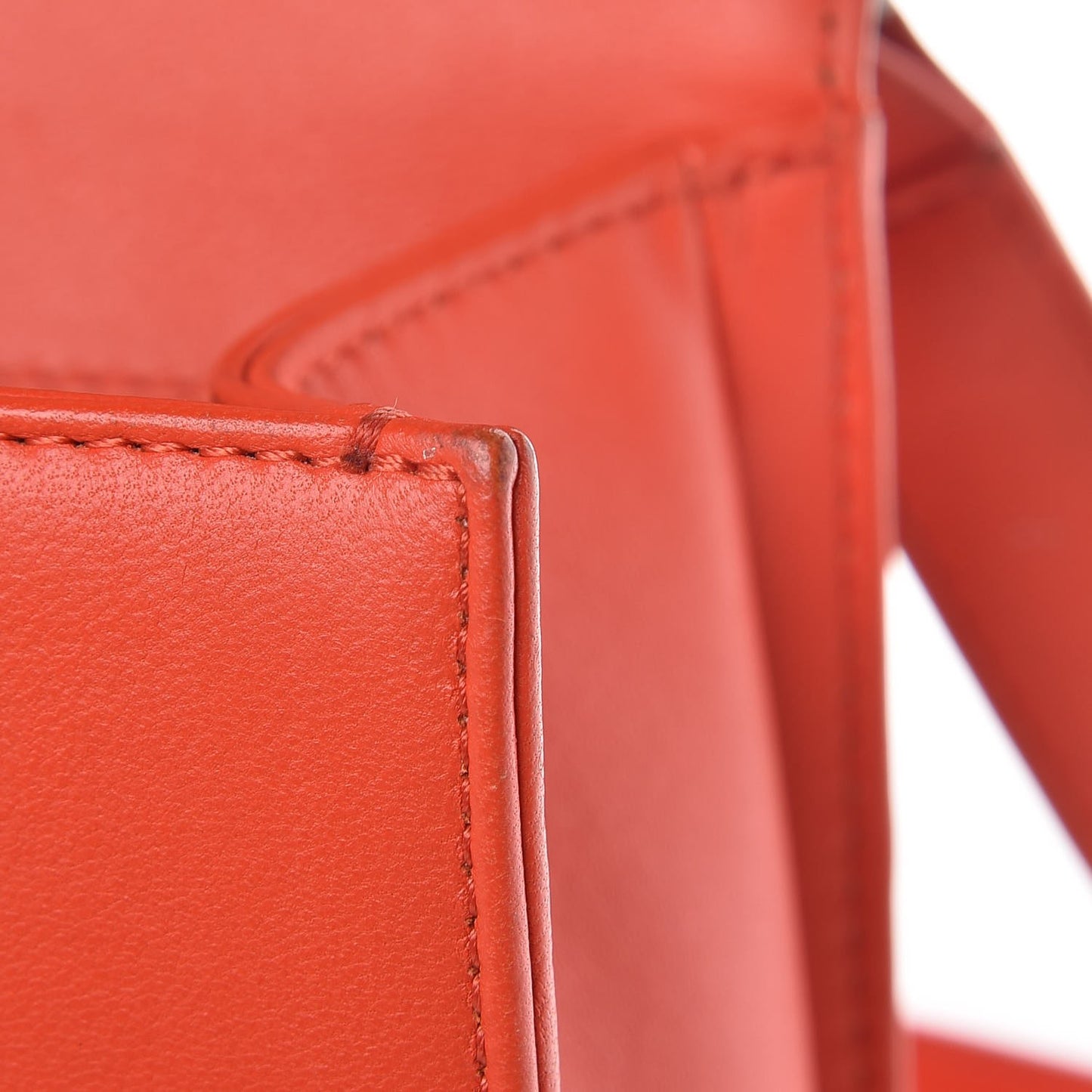 Wrinkled Lambskin Chevron Quilted Medium Boy Flap Orange