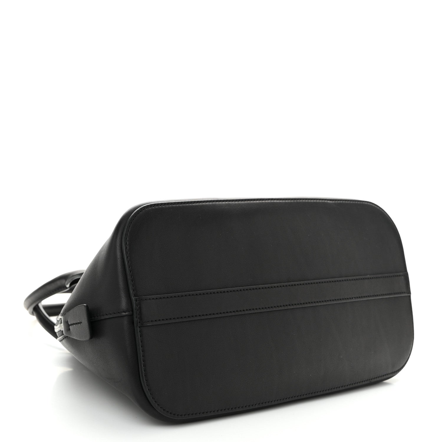 The Row Polished Saddle Calfskin Medium Devon Bag Black 4 of 9
