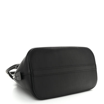 The Row Polished Saddle Calfskin Medium Devon Bag Black 4 of 9