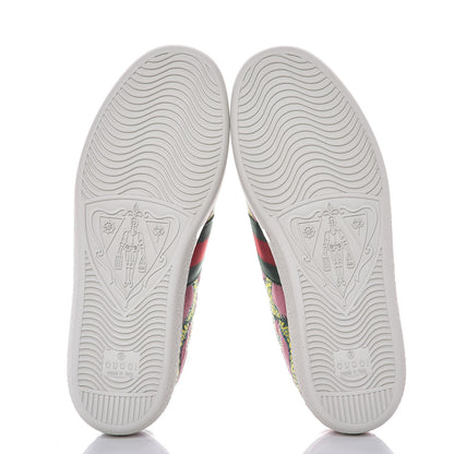 Gucci Velvet Nappa Web Dragon Embroidered Womens Ace Sneakers 36 Tibet Red 5 of 9