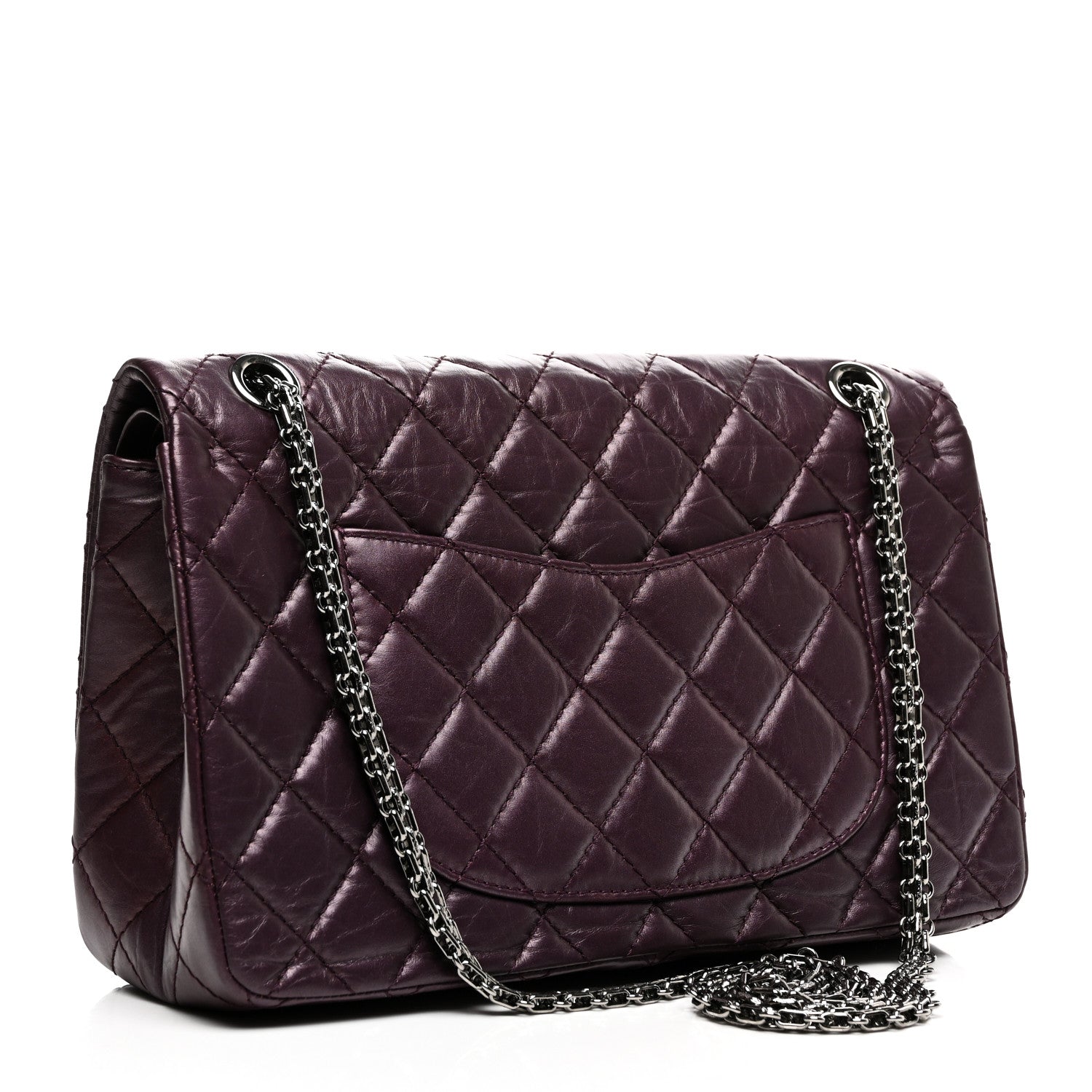 Chanel Metallic Aged Calfskin Quilted 2.55 Reissue 226 Flap Purple 3 of 10
