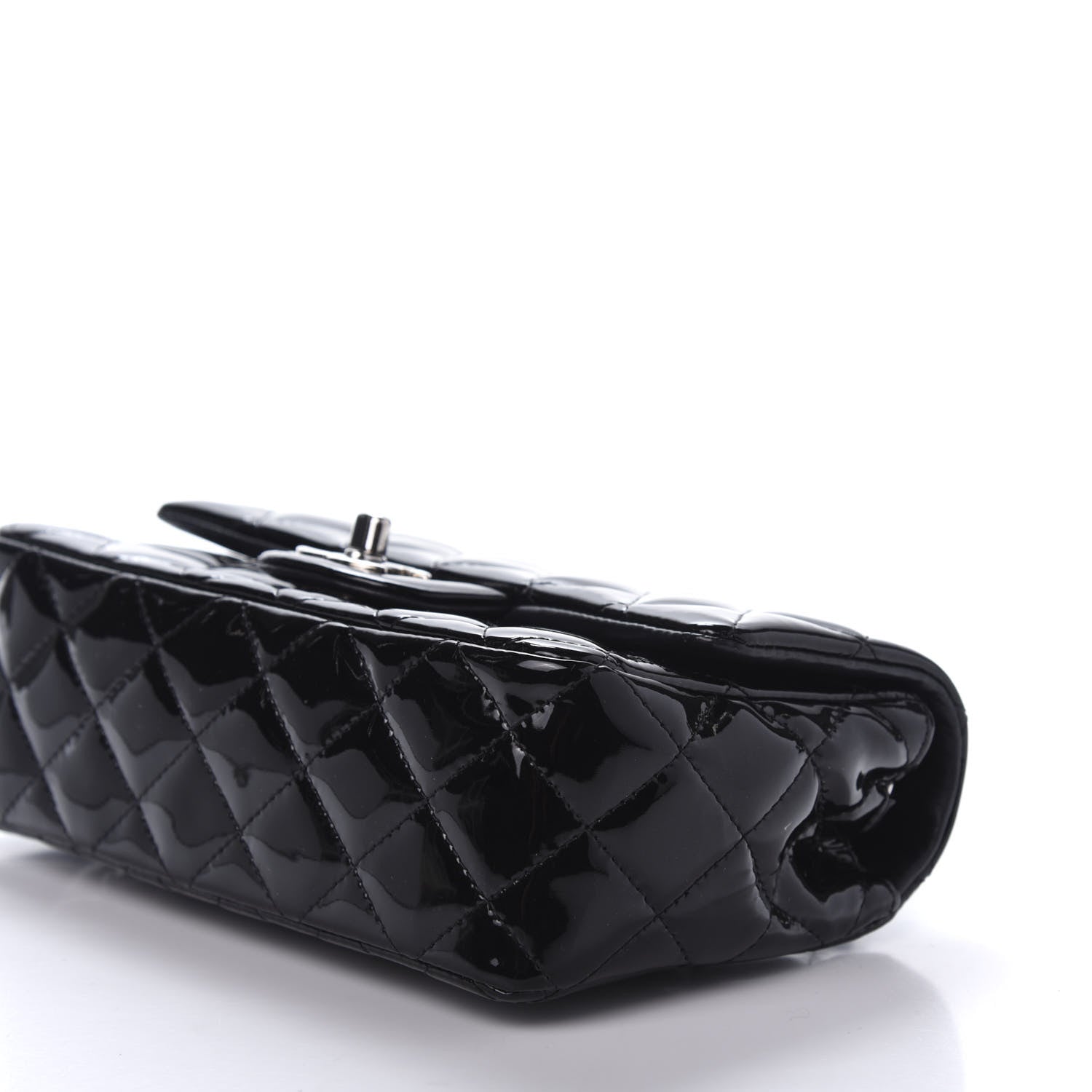 Chanel Patent Calfskin Quilted Mini Rectangular Flap Black 7 of 12