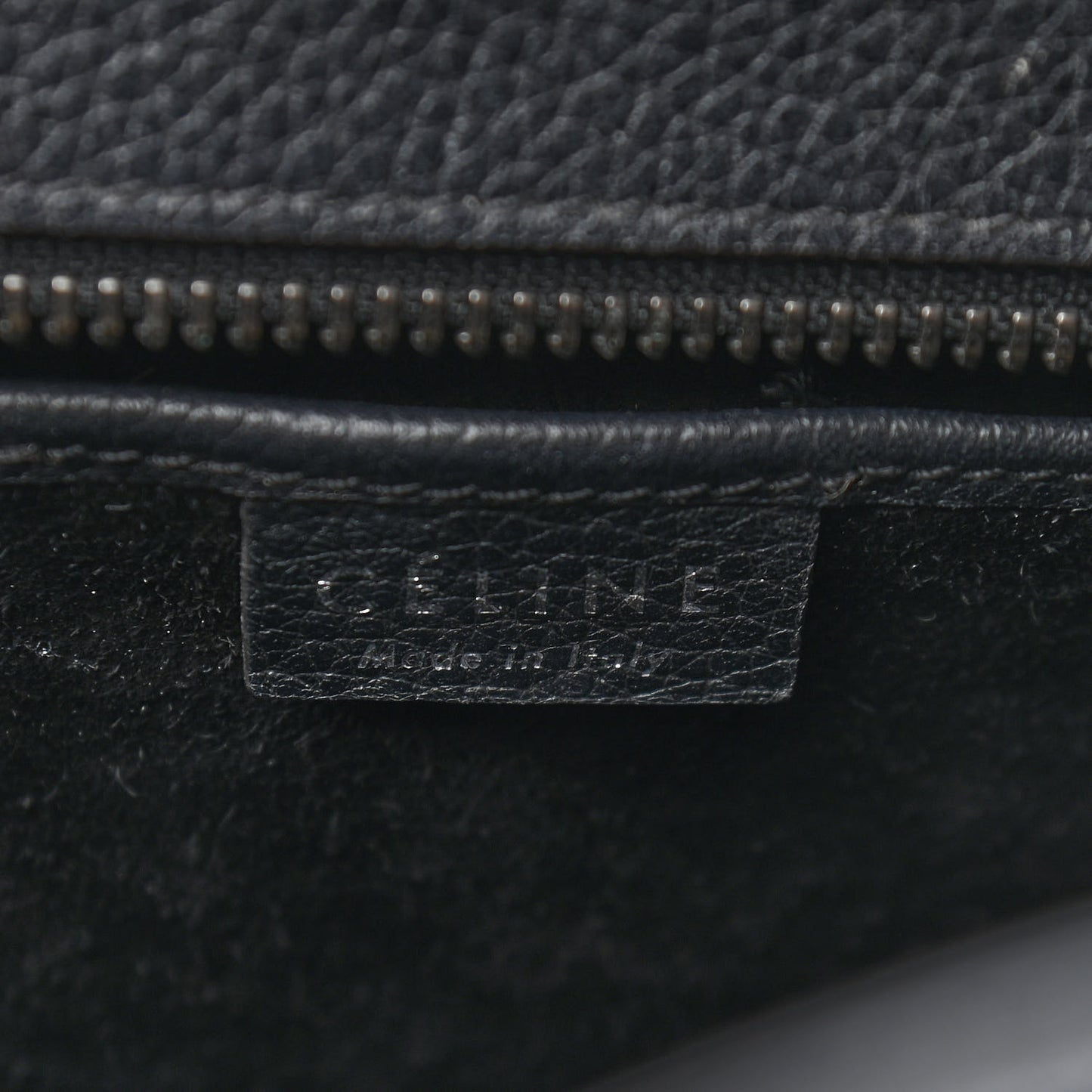 Drummed Calfskin Nano Luggage Black