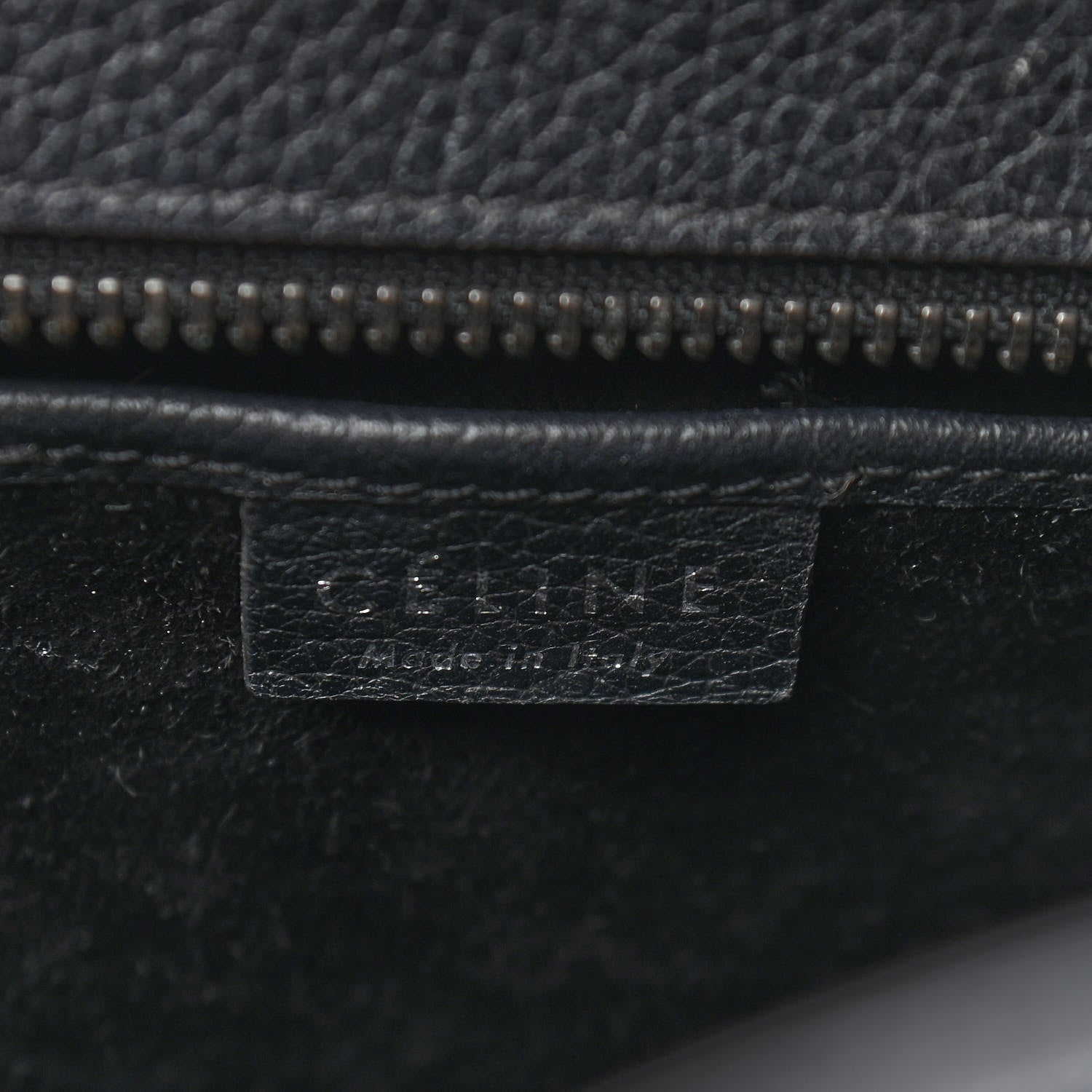 Celine Drummed Calfskin Nano Luggage Black 7 of 13