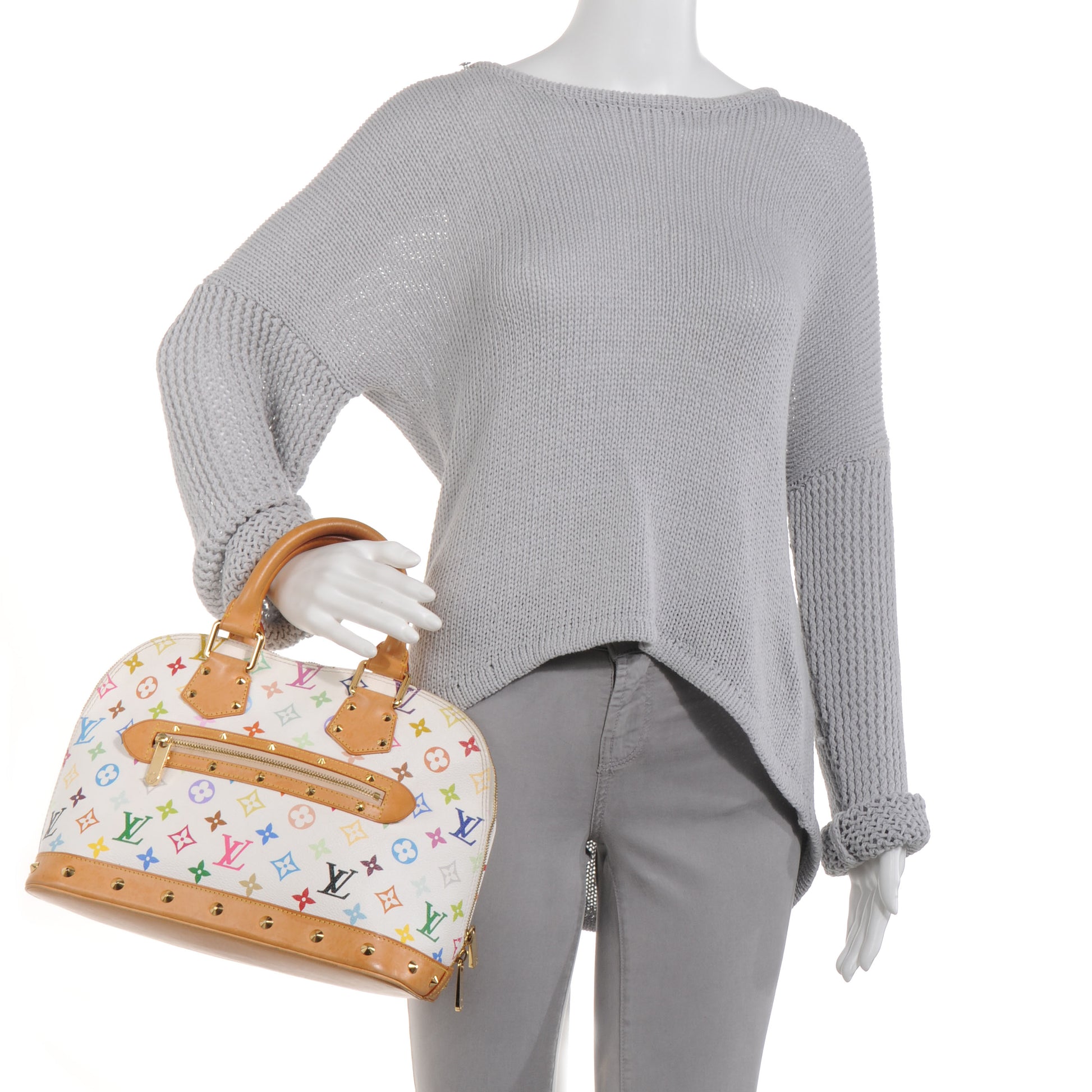 Louis Vuitton Monogram Multicolor Alma White 2 of 7