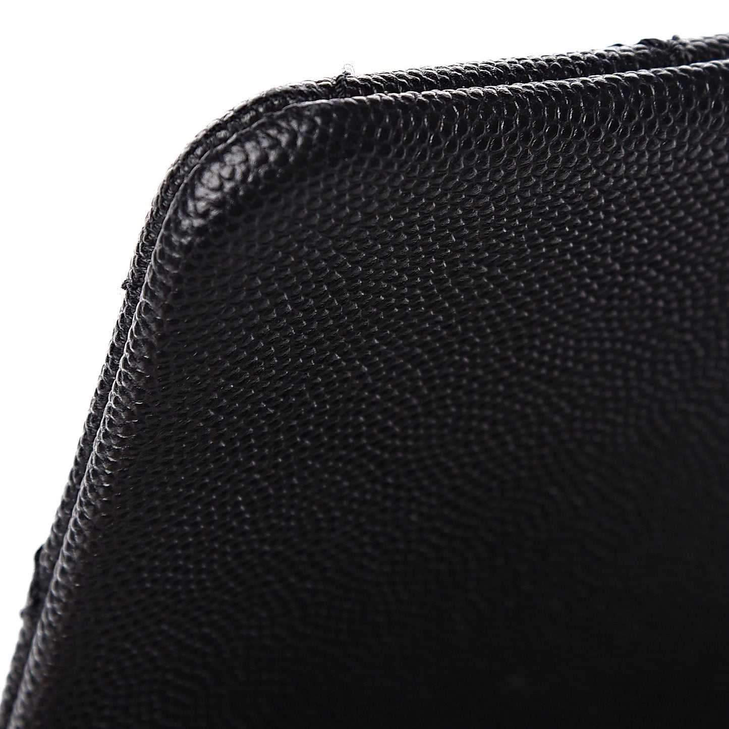 Caviar Lizard Quilted Large Coco Handle Flap Black