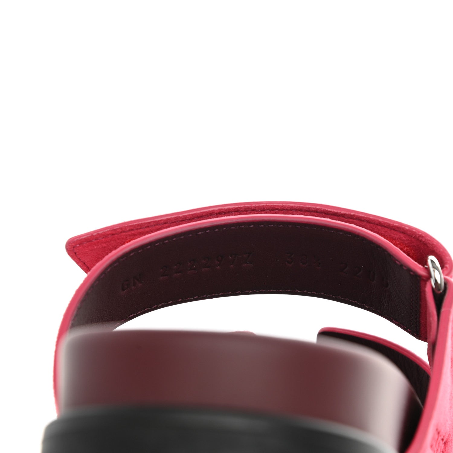 Hermes Suede Goatskin Womens Chypre Sandals 38.5 Rouge Marsala 8 of 8