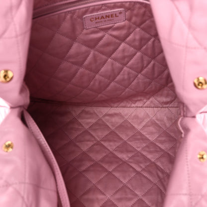 Chanel Shiny Calfskin Quilted Chanel 22 Drawstring Bag Pink 6 of 11