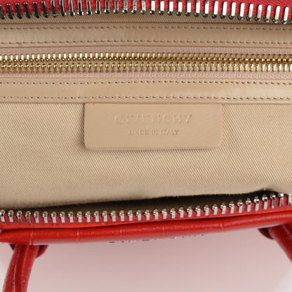 Givenchy Calfskin Crocodile Embossed Medium Antigona Red 6 of 8