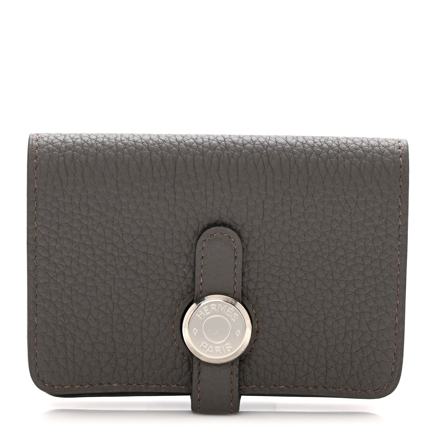 Hermes Togo Dogon Card Case Etain 1 of 7