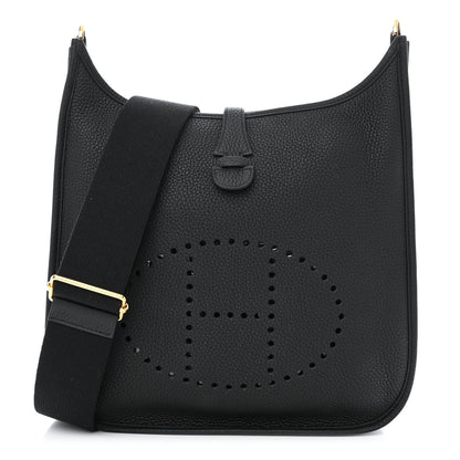 Hermes Taurillon Clemence Evelyne III PM Black 1 of 13