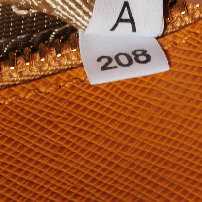 Prada Saffiano Lux Mini Double Zip Tote Ocra 10 of 10