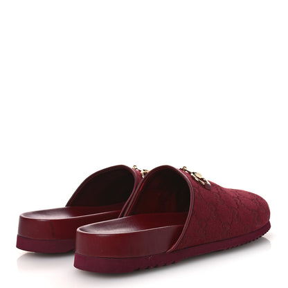Gucci GG Supreme Monogram Womens Horsebit Slippers 40 Rosso Ancora 5 of 13
