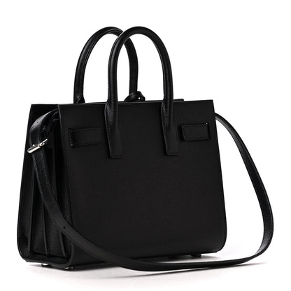 Saint Laurent Grained Calfskin Nano Sac De Jour Black 2 of 4