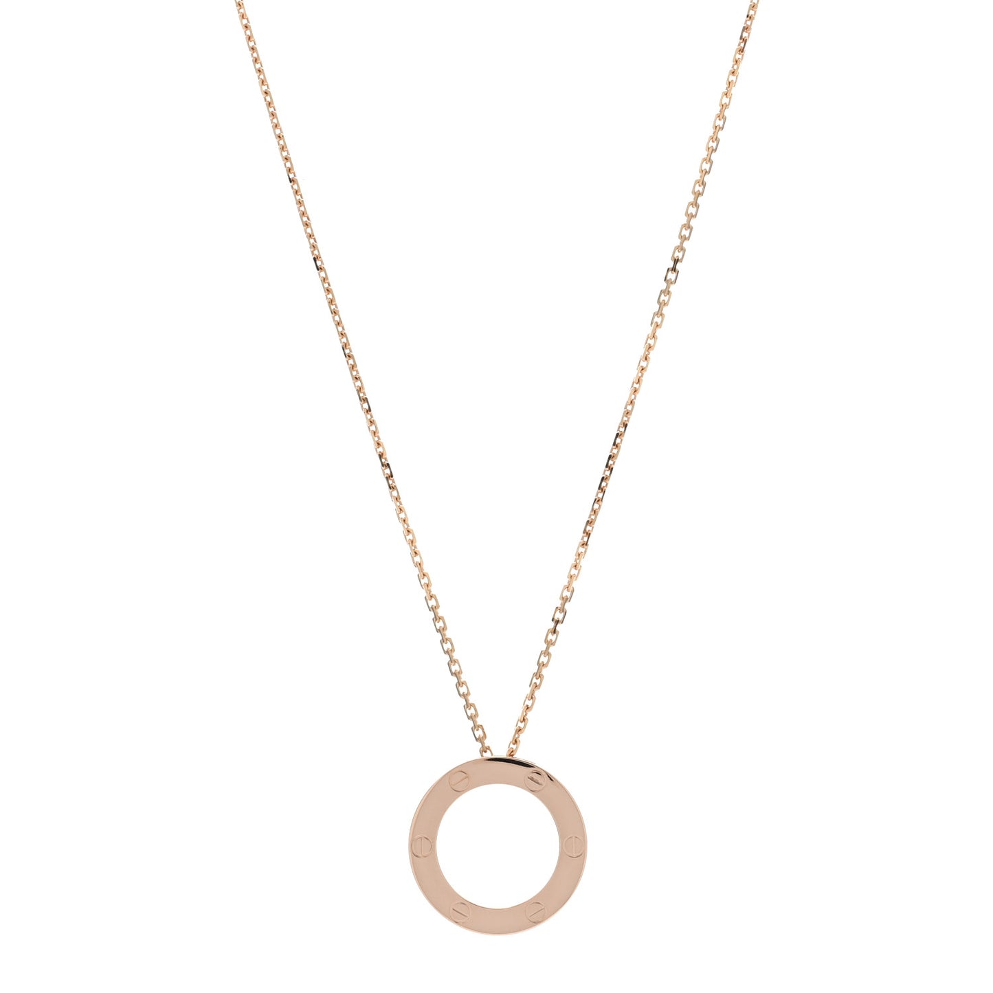 18K Pink Gold LOVE Pendant Necklace