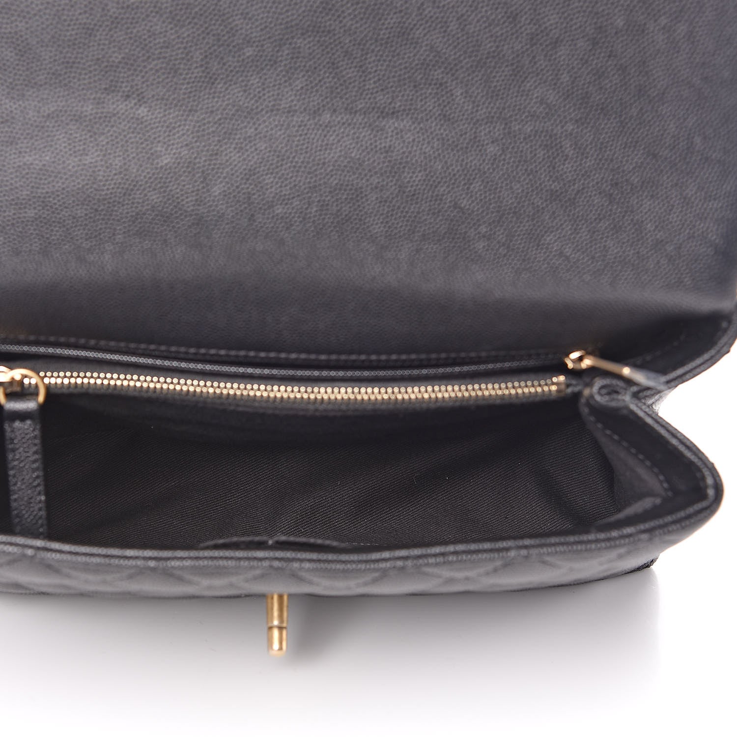 Chanel Caviar Lizard Embossed Quilted Small Coco Handle Flap Black 5 of 11