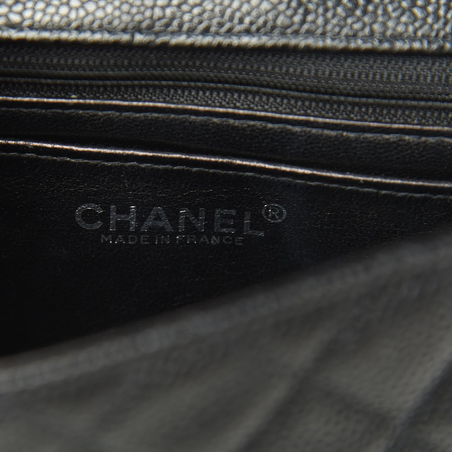 Caviar Quilted Mini Square Flap Black