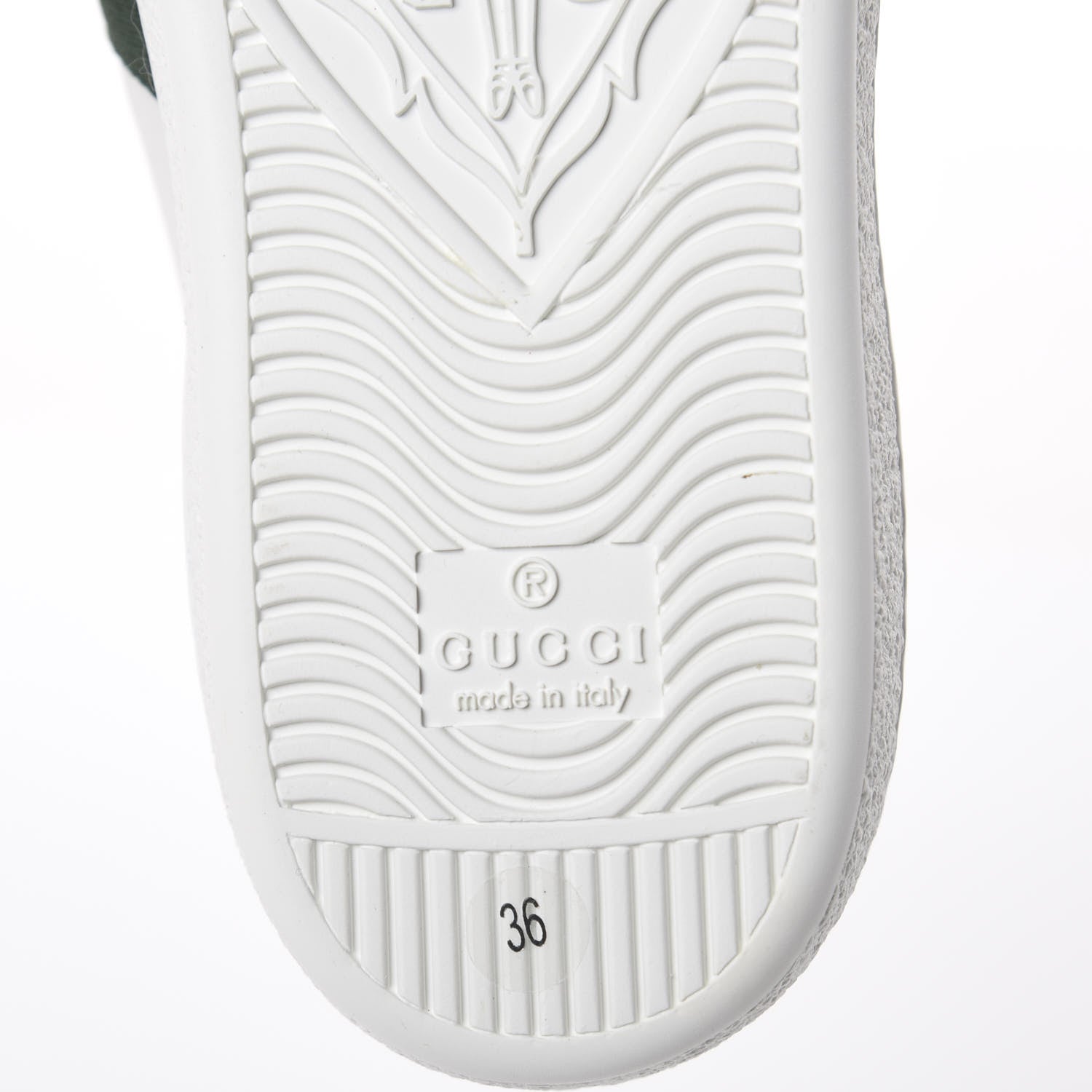 Gucci Calfskin Ayers Web Rooster Embroidered New Ace Sneakers 36 White 6 of 7