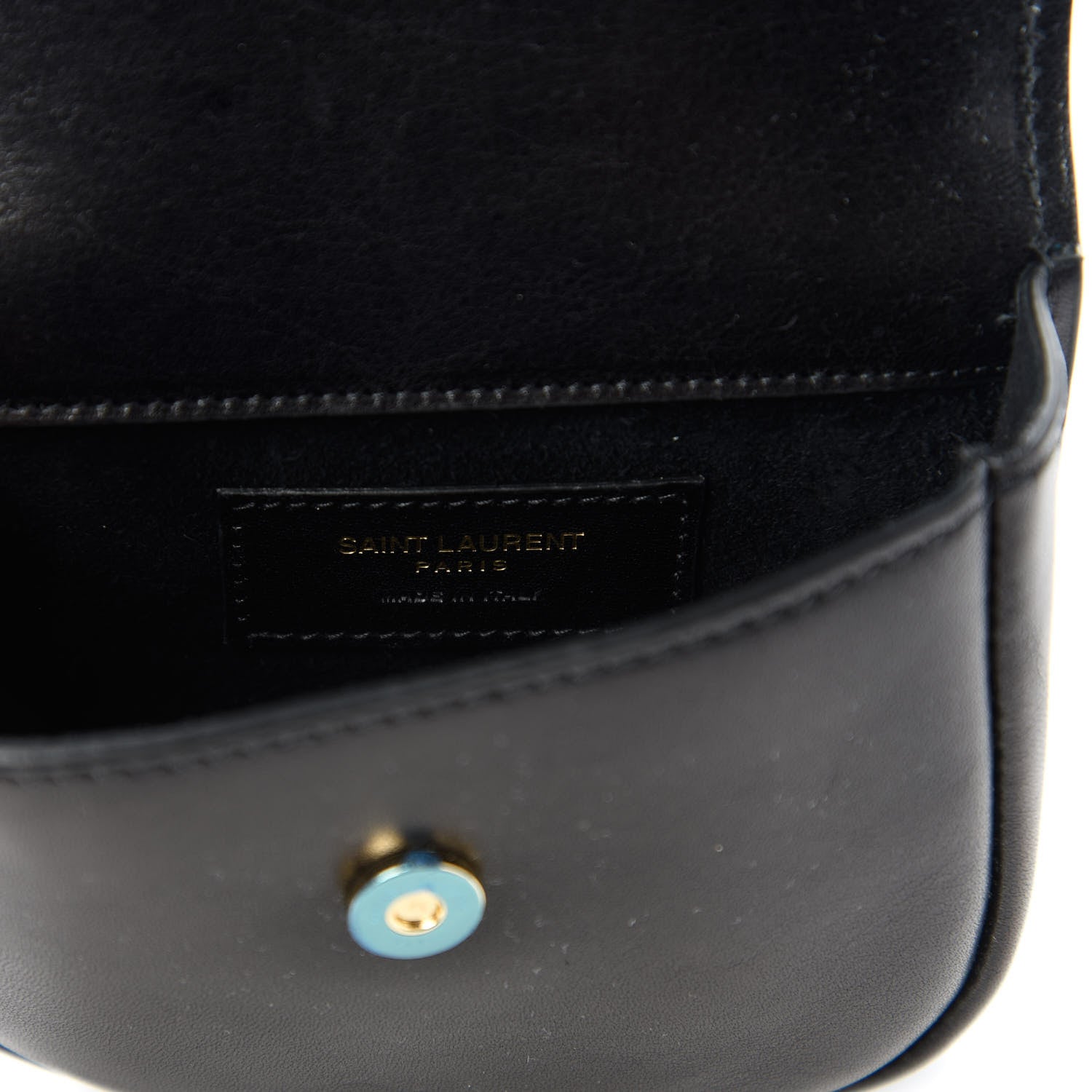 Saint Laurent Smooth Calfskin Mini Classic Monogram Kaia Belt Black 9 of 11