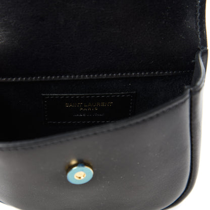 Saint Laurent Smooth Calfskin Mini Classic Monogram Kaia Belt Black 9 of 11