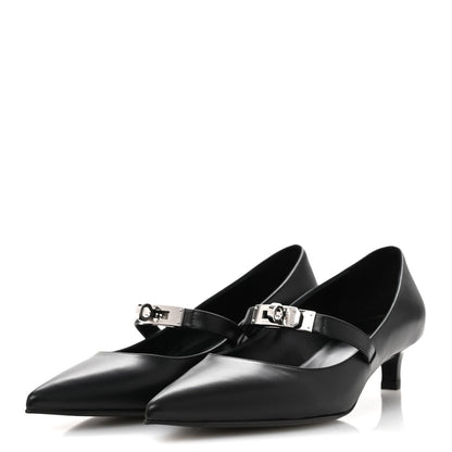 Hermes Calfskin Kiara 40 Pumps 36 Black 4 of 9