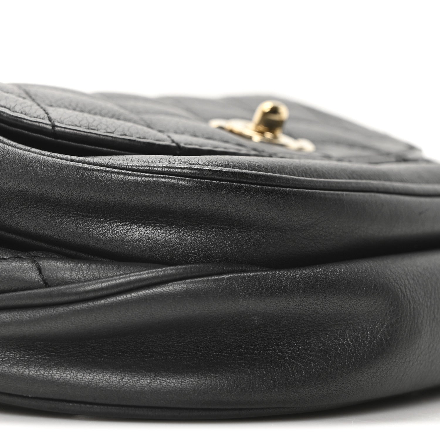 Chanel Metallic Calfskin Flap Chain Waist Bag Ruthenium 9 of 10
