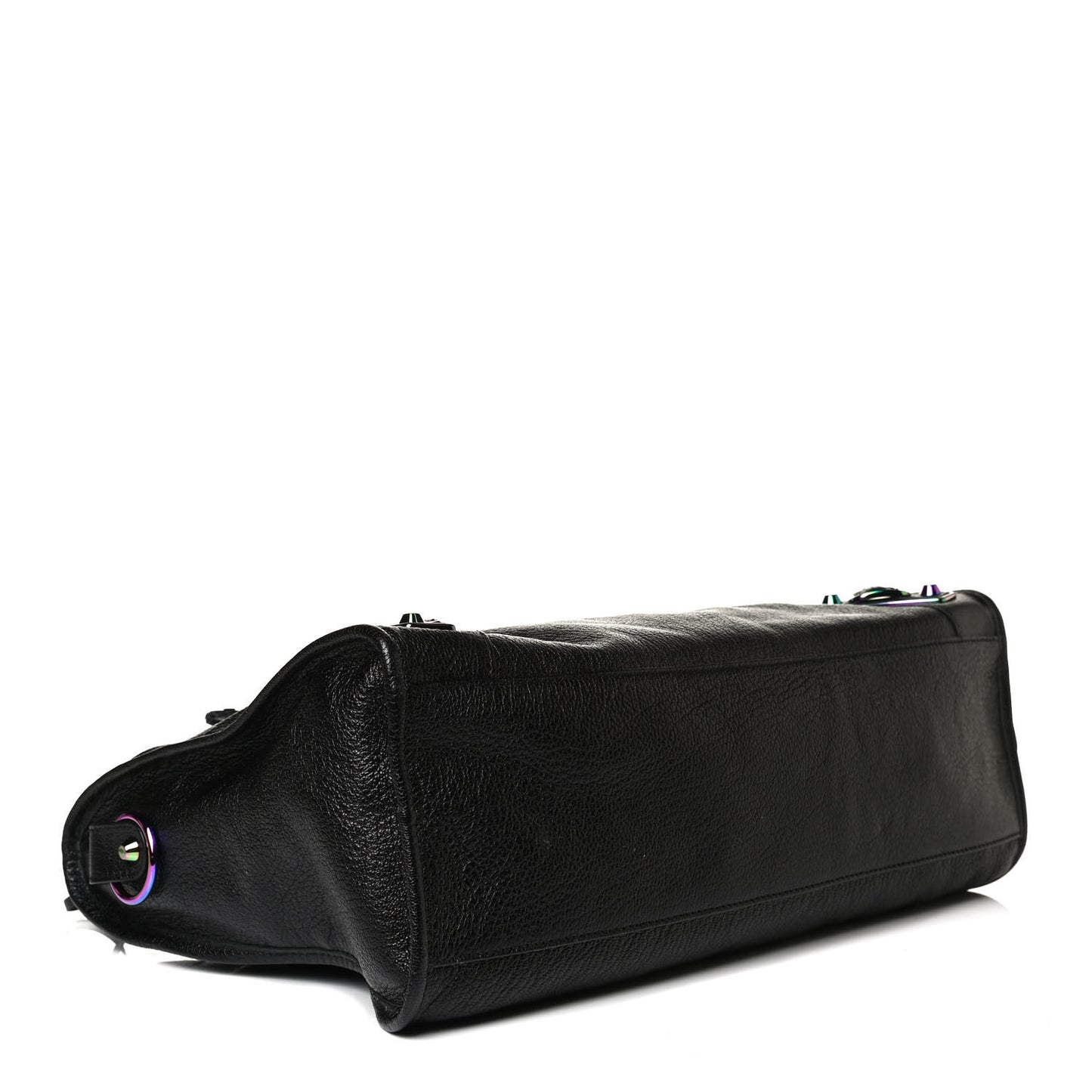 Chevre Iridescent Metallic Edge Hardware City Black