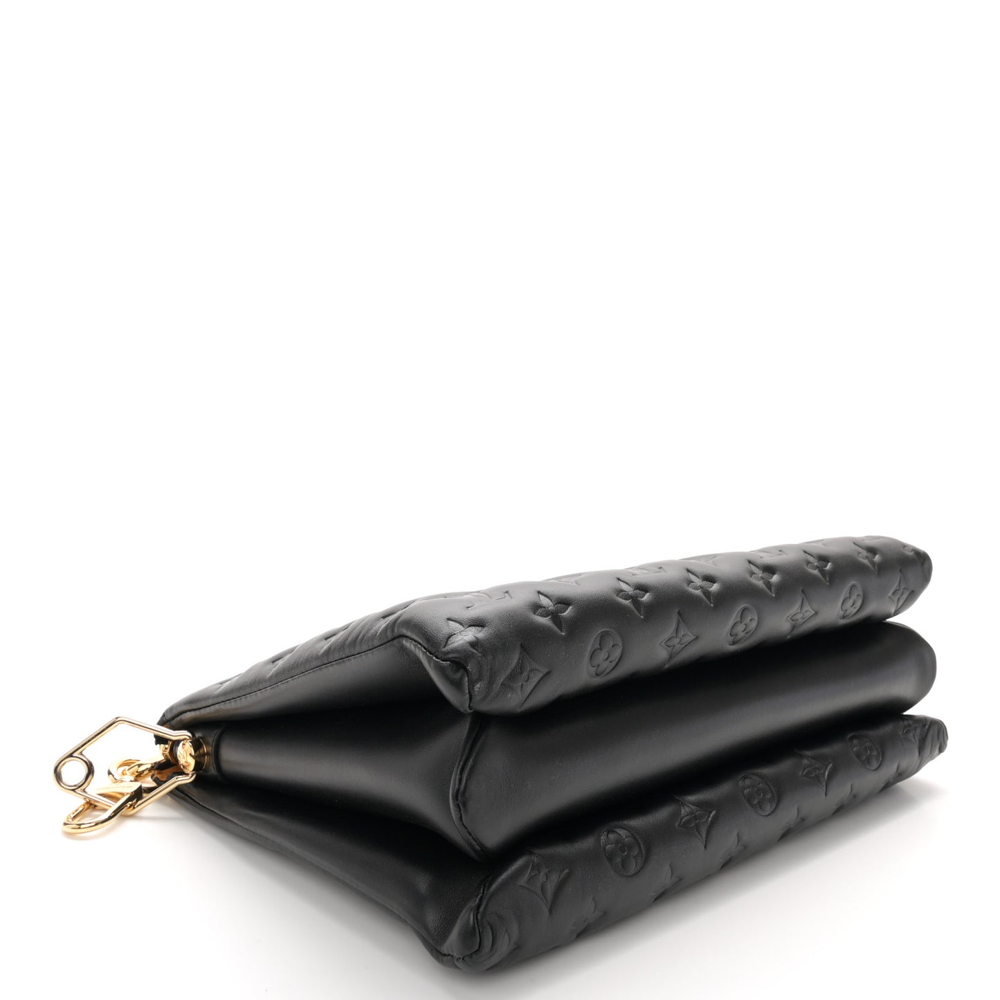Lambskin Embossed Monogram Coussin MM Black