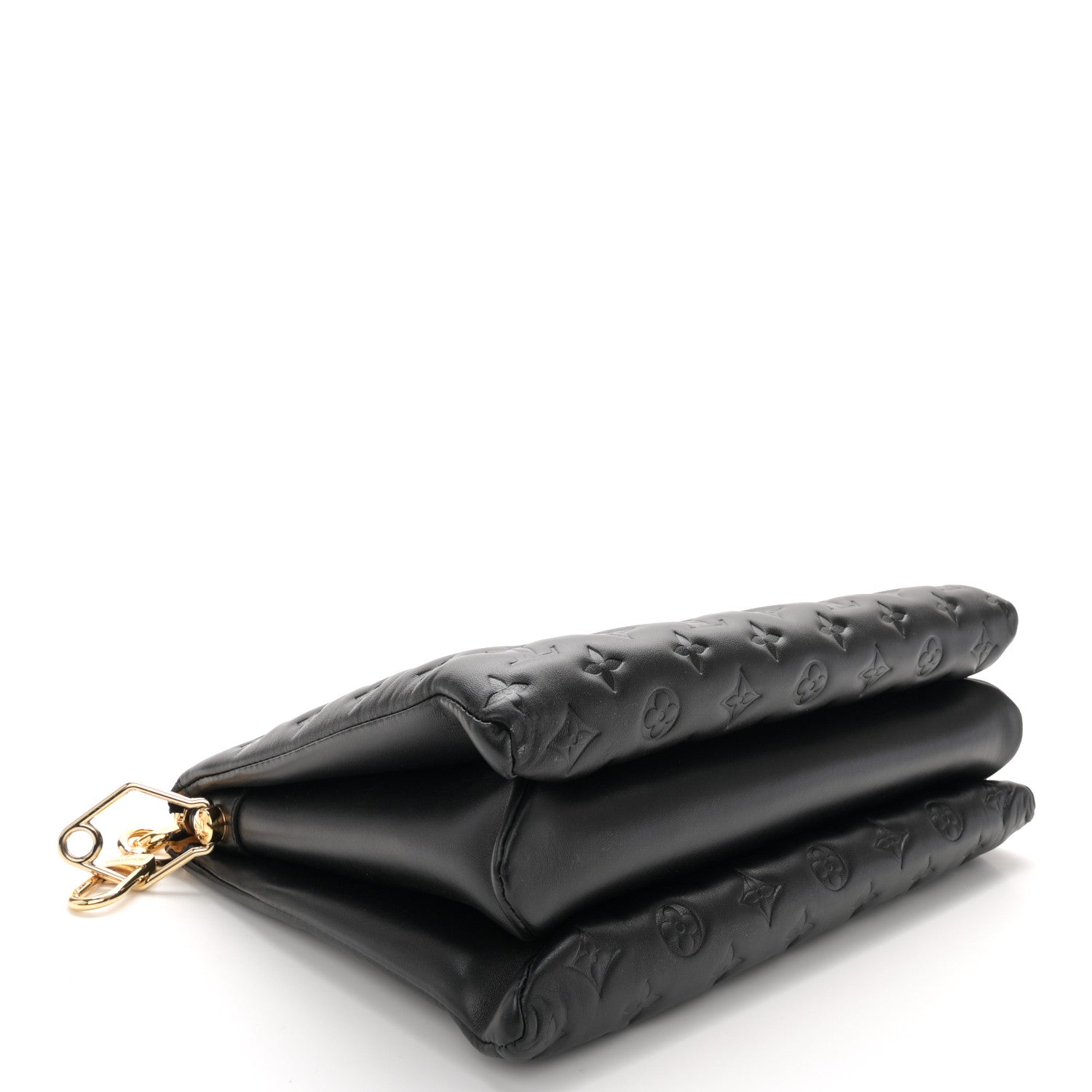 Louis Vuitton Lambskin Embossed Monogram Coussin MM Black 4 of 12