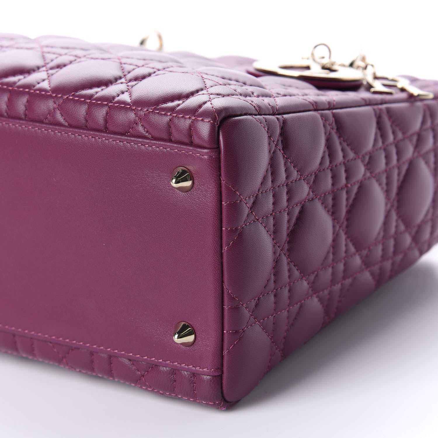 Christian Dior Lambskin Cannage Medium Lady Dior Purple 8 of 11