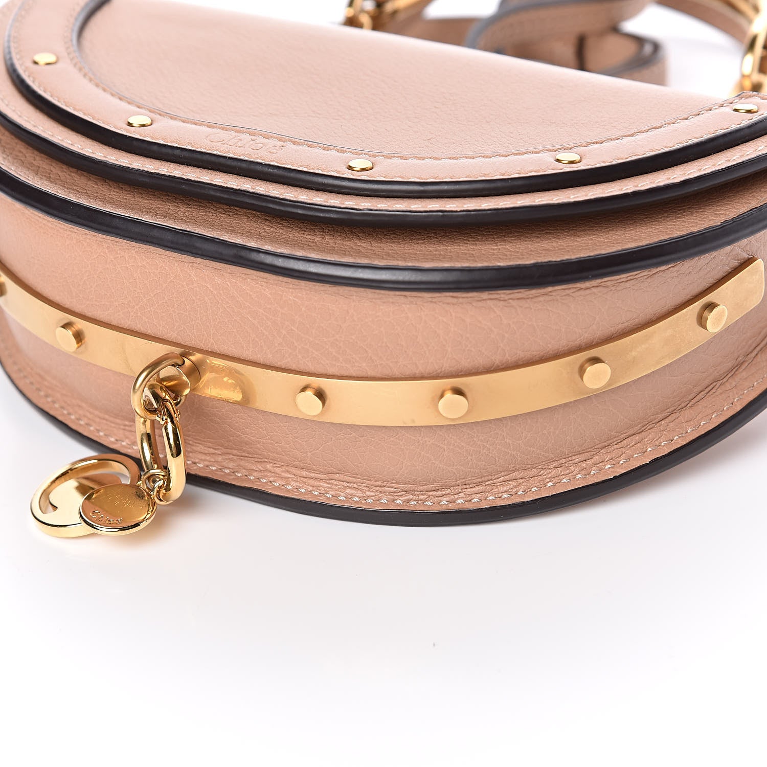 Chloe Calfskin Small Nile Bracelet Minaudiere Bag Biscotti Beige 8 of 9