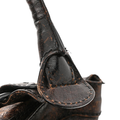 Valentino Garavani Distressed Calfskin VLogo Shoulder Bag Brown 19 of 25