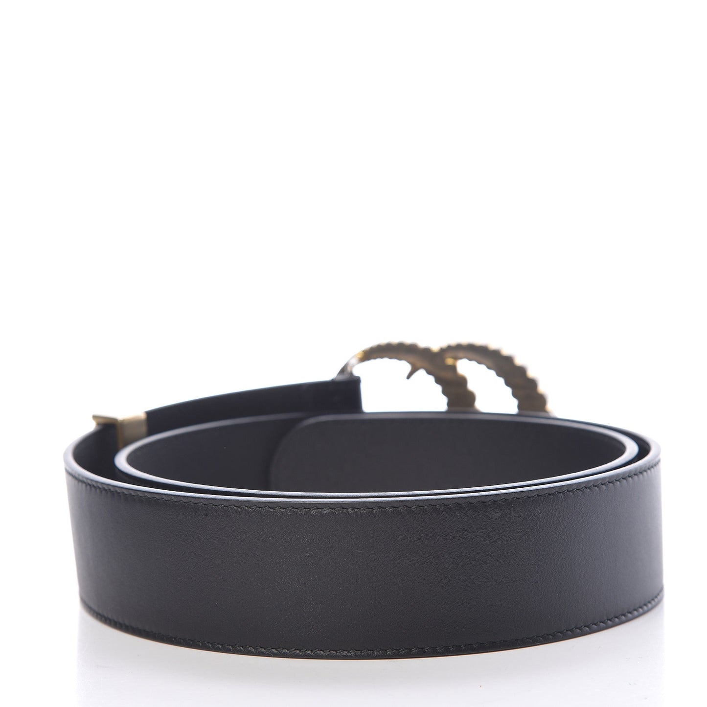 Moon Calfskin Torchon Double G 40mm Belt 85 34 Black