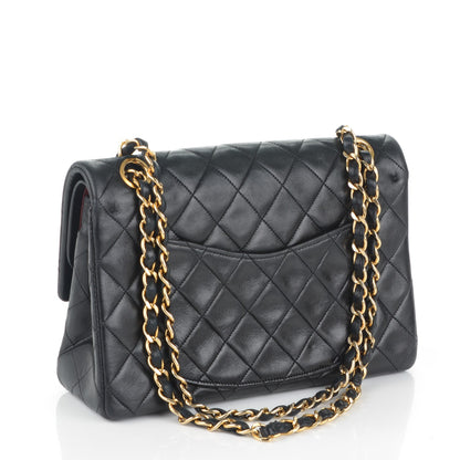 Chanel Lambskin Quilted Small Double Flap Black 3 of 11