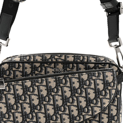 Christian Dior Oblique Saddle Triple Pouch Navy Blue 8 of 12