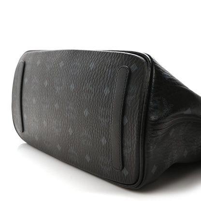 MCM Visetos Medium Liz Reversible Shopper Tote Black 10 of 17