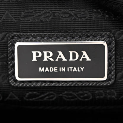 Prada Re-Nylon Saffiano Pocket Single Snap Buckle Shoulder Bag Black 8 of 13