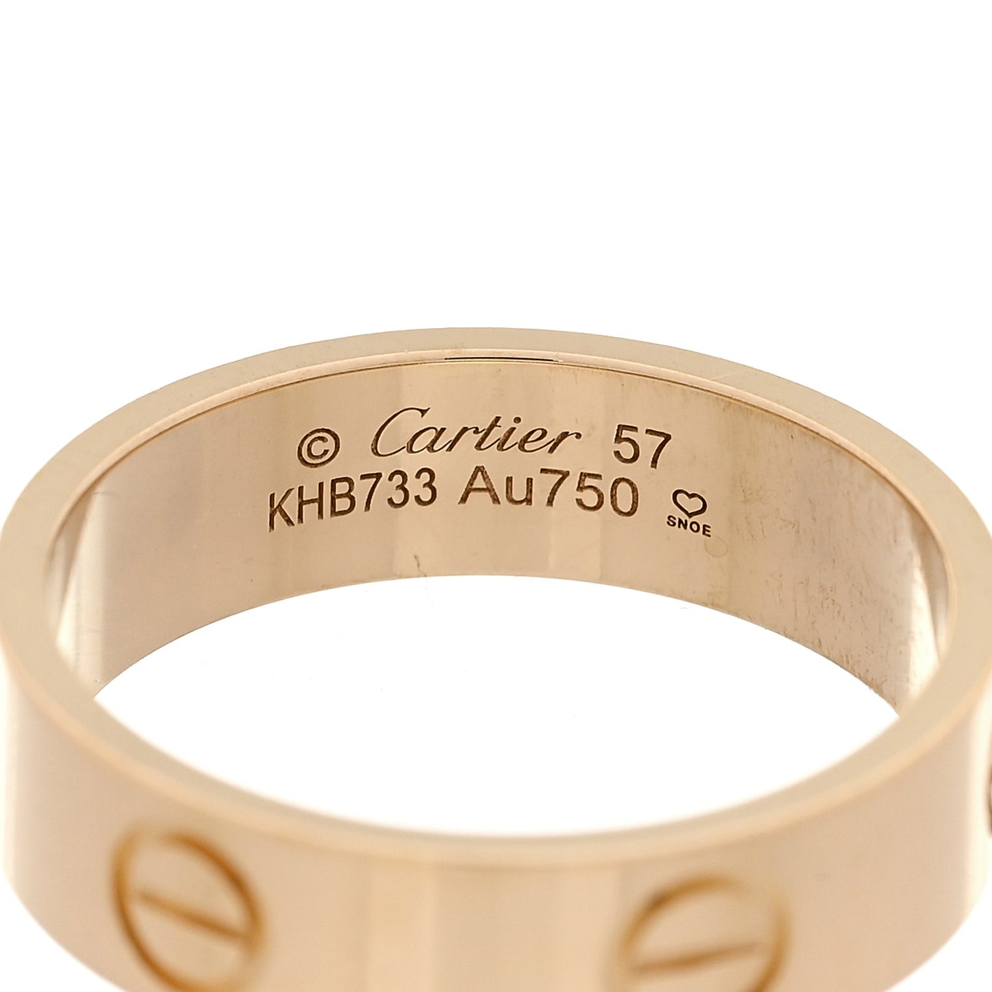18K Yellow Gold 5.5mm LOVE Ring 57 8